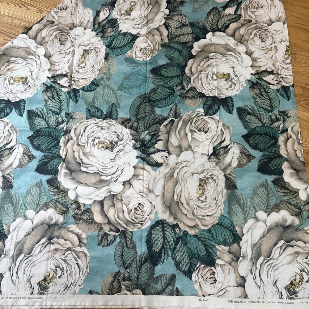 John Derian For Designer’s Guild The Rose Canvas Decorator Fabric 106” ~3 Yards